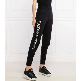 EA7 Spodnie dresowe | Regular Fit - Dresy damskie - miniaturka - grafika 1