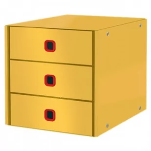 Pojemnik LEITZ CLICK STORE COSY z 3 szufladami żółty /53680019/ - Pudła i pojemniki do przechowywania - miniaturka - grafika 1