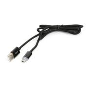 Kable USB - Omega USB 2.0 CABLE microUSB for smartphones tablets LED PLUG 1M BLACK 43461 - miniaturka - grafika 1