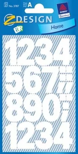 Avery Zweckform Naklejki Z DESIGN-cyfry (100 pkt./25 mm) białe-wodoodporne 48szt. /3787/ ZW802 - Zabawki kreatywne - miniaturka - grafika 4