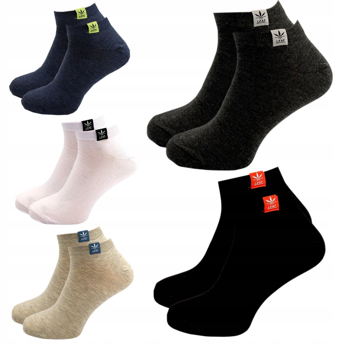 5 X KRÓTKIE SKARPETKI SKARPETY MĘSKIE WZORY BAWEŁNIANE KOLOROWE 40/43