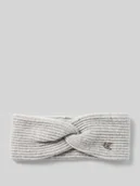 Czapki damskie - Opaska z mieszanki wełny jagnięcej z aplikacją z logo - miniaturka - grafika 1