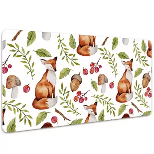 Mata ochronna na biurko Lis i owoce lasu 100x50 cm, Dywanomat - Podkładki na biurko - miniaturka - grafika 1