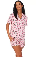 Piżamy damskie - DKNY Piżama damska 2-częściowa YI2822525 regular fit, Kolor różowy-wzór, Rozmiar XS, DKNY - Intymna - miniaturka - grafika 1