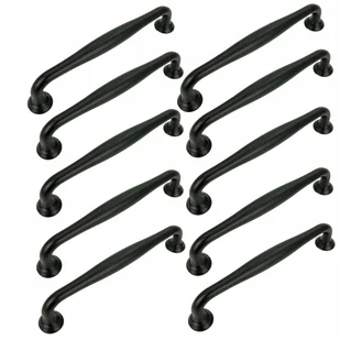 10 x Uchwyt meblowy czarny 128 mm retro uchwyty do szafek szuflad do mebli - Meble modułowe i akcesoria - miniaturka - grafika 1
