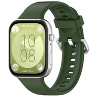 Akcesoria do smartwatchy - opaska pasek bransoleta SMOOTHBAND Huawei Watch FIT 3 zielona - miniaturka - grafika 1