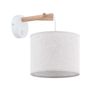 TK Lighting 6555 Albero Len 1x60W Kinkiet biały brązowy szary - Lampy ścienne - miniaturka - grafika 1
