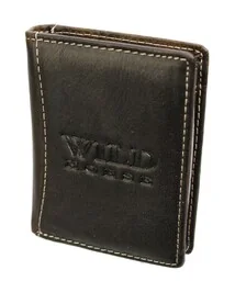 Portfel Męski Skórzany WILD Skóra Licowa Mały Pionowy Bez Zapięcia RFID 5505 10,5 x 9 x 2 [cm] - Portfele - miniaturka - grafika 1