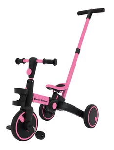 Rowerek Happy Bike 3w1 Sportrike Różowy - Rowerki trójkołowe - miniaturka - grafika 1