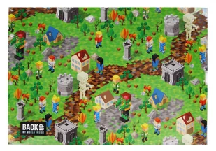 Podklad szkolny na biurko obustronny Pixele Miasto 6 A 61 Backup - Podkładki na biurko - miniaturka - grafika 1