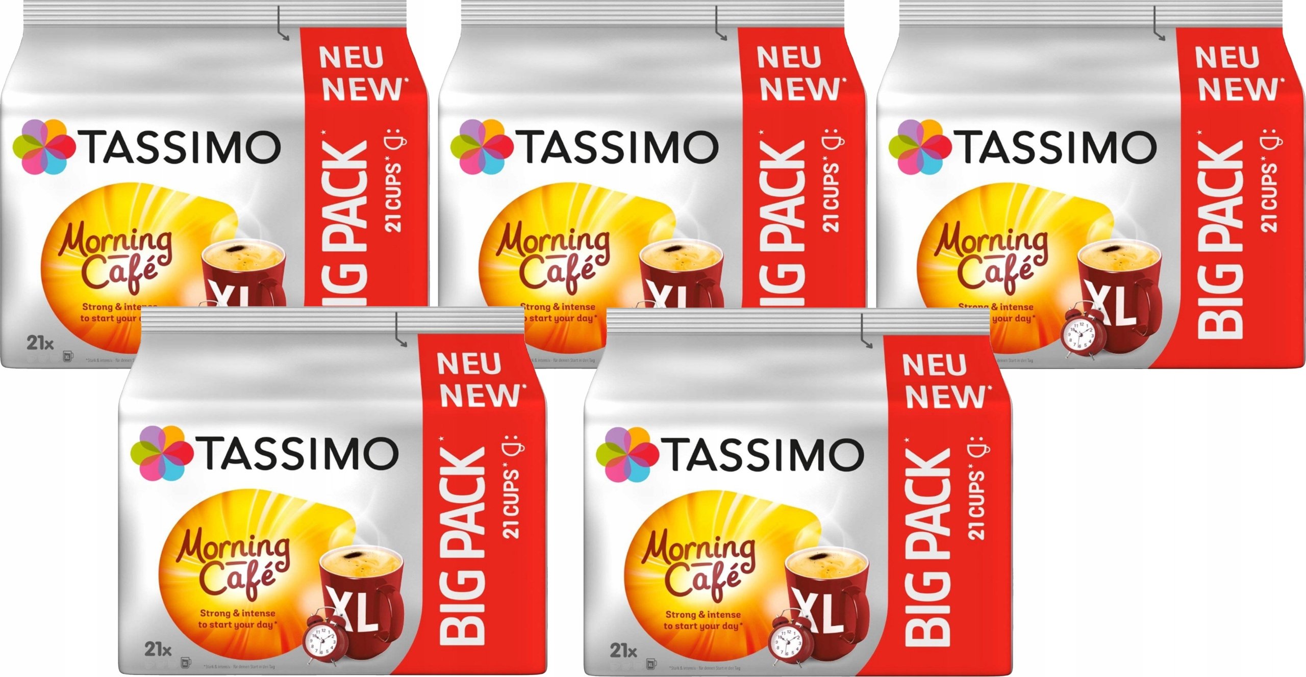 Kapsułki Tassimo Jacobs Morning Cafe Strong XL 5 x 21 sztuk