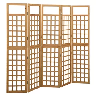 VidaXL Lumarko Parawan pokojowy 5-panelowy/trejaż, drewno jodłowe, 201,5x180cm 316480 VidaXL - Parawany - miniaturka - grafika 1