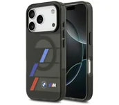 Etui i futerały do telefonów - BMW M IML Metal Buttons Tricolor Lines MagSafe do iPhone 17 Pro Max Czarny - miniaturka - grafika 1