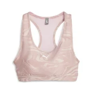 Biustonosze - Damski Stanik sportowy PUMA MID IMPACT 4KEEPS GRAPHIC BRA PM 52441803 – Różowy - miniaturka - grafika 1