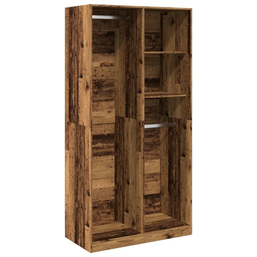 vidaXL Szafa o wyglądzie starego drewna 100x50x200 cm materiał drewnopochodny