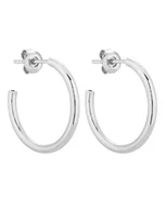 Kolczyki - Srebrne Półokrągłe Kolczyki Xl - miniaturka - grafika 1