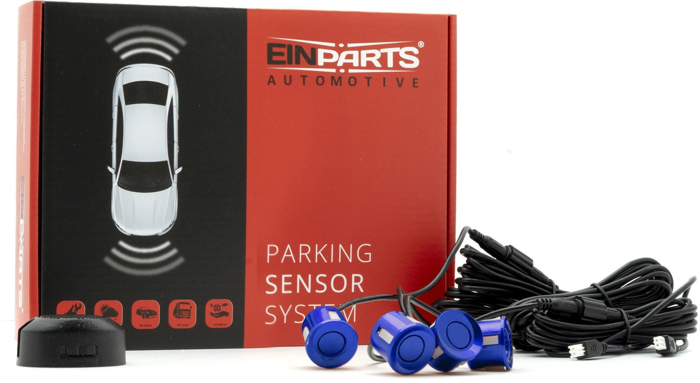 Einparts Automotive EINPARTS ZESTAW CZUJNIKÓW PARKOWANIA 4 SENSORY TYŁ DO SAMOCHODU