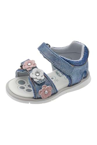 Chicco Sandały dziewczęce z podwójnym rzepem, 21 EU, Niebieskie, 21 EU