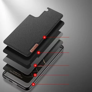 Dux Ducis Fino etui pokrowiec pokryty nylonowym materiałem Samsung Galaxy S22+ (S22 Plus) czarny - Etui i futerały do telefonów - miniaturka - grafika 3