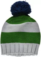 Czapki damskie - nadadelazos Knitted Hat Stripes Czapka z dzianiny dla dzieci, Zielone i szare paski, M - miniaturka - grafika 1