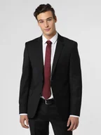 Garnitury - JOOP! Męska marynarka od garnituru modułowego Mężczyźni Slim Fit Wełna czarny jednolity, 27 - miniaturka - grafika 1