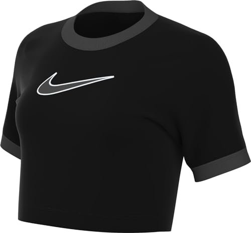 Nike Women's Top W Nsw Tee Bby Sw, Czarny/Czarny, FV5310-010, L
