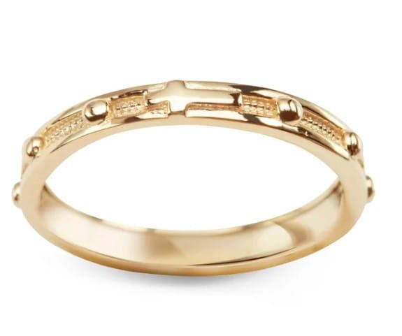 Różaniec na palec ze złota Au 585 ROZ002