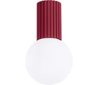 Lampy sufitowe - Sollux SL.1748 - Plafon łazienkowy HALO 1xG9/8W/230V IP44 czerwony - miniaturka - grafika 1