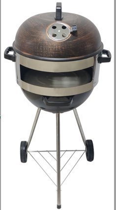 Kontrast Grill ogrodowy węglowy na kółkach BBQ1001 przenośny czarny