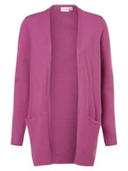 Swetry damskie - Vila Dzianinowe wdzianko Kobiety wyrazisty róż jednolity, XS - miniaturka - grafika 1