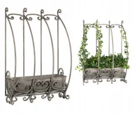 Kwietniki - KWIETNIK STOJAK WISZĄCY METALOWY stojący ścienny doniczka na zioła balkon - miniaturka - grafika 1