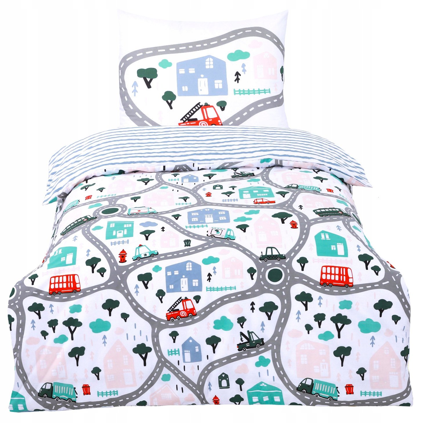 Komplet pościeli dla dziecka 140x200 cm Miasto Captain Mike