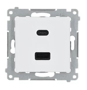 Kontakt Simon USB A+C 30W SIMON 54 biały - Gniazdka elektryczne - miniaturka - grafika 1