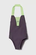Stroje kąpielowe dla dziewczynek - adidas Performance jednoczęściowy strój kąpielowy dziecięcy kolor fioletowy - miniaturka - grafika 1