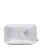 Torebki damskie - Calvin Klein Torebka Bold Ck Metallic Camera Bag LV04F3331G Srebrny - miniaturka - grafika 1