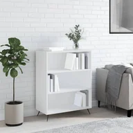 Półki do salonu - vidaXL Regał, biały, 69,5x32,5x90 cm, materiał drewnopochodny - miniaturka - grafika 1