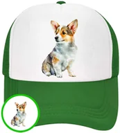 Czapki i chusty sportowe męskie - CZAPKA Z DASZKIEM PSY PIES PIESKI DLA DZIECI SIATKA ZIELONA BEJSBOLÓWKA - miniaturka - grafika 1