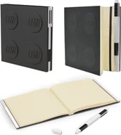 Zeszyty szkolne - LEGO LEGO Notatnik Notes Kwadratowy Czarny z Długopisem - miniaturka - grafika 1