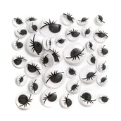 Przybory szkolne - Dalprint Oczka ruchome mix czarne rzęsy samoprzylepne (36) - miniaturka - grafika 1