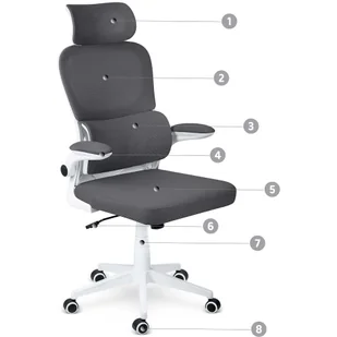 Fotel biurowy, krzesło biurowe Fotel biurowy z mikrosiatki Sofotel Formax grafitowy - Fotele i krzesła biurowe Fotel biurowy, krzesło biurowe Fotel biurowy z mikrosiatki Sofotel Formax grafitowy - Fotele i krzesła biurowe - miniaturka - grafika 6