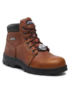 Buty zimowe męskie - Skechers Buty Workshire 77009EC/BRN Brązowy - grafika 1