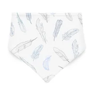Śliniaki i fartuszki - Śliniaczek bambusowy bandana - Niebiańskie piórka - miniaturka - grafika 1