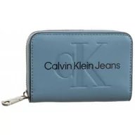 Portfele - Portfel Sculpted Med Zip Around Mono Blue Shadow Logo K60K607229 CEZ (CK121-e) Calvin Klein - miniaturka - grafika 1