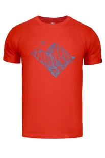 Koszulka męska T-shirt z modalu Alpinus Skilbrum czerwony - Koszulki sportowe męskie - miniaturka - grafika 1
