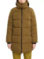 Płaszcze damskie - edc by Esprit Pikowany płaszcz z odpinanym kapturem, zielony khaki, M - miniaturka - grafika 1