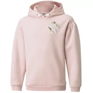 Odzież sportowa dziecięca - Bluza dla dzieci Puma Alpha Hoodie FL jasnoróżowa - miniaturka - grafika 1