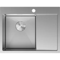 Zlewozmywaki - Mexen Exar zlewozmywak stalowy 1-komorowy z ociekaczem lewy 620 x 480 mm, inox - 6431621005L-01 - miniaturka - grafika 1