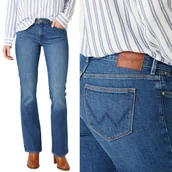 Spodnie damskie - Wrangler BOOTCUT Airblue rozszerzane damskie spodnie jeansowe W31 L32 - miniaturka - grafika 1
