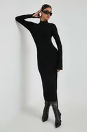 Sukienki - Patrizia Pepe sukienka kolor czarny midi dopasowana - miniaturka - grafika 1