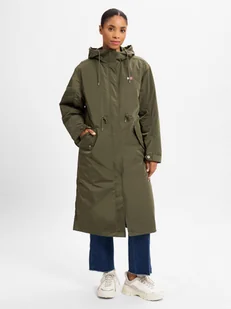 Tommy Jeans Parka damska 2 w 1 Kobiety Sztuczne włókno zielony jednolity, S - Kurtki damskie - miniaturka - grafika 1